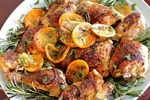 Курица с апельсинами в духовке: фаршированная, жаркое из бедрышек, крыльев, филе